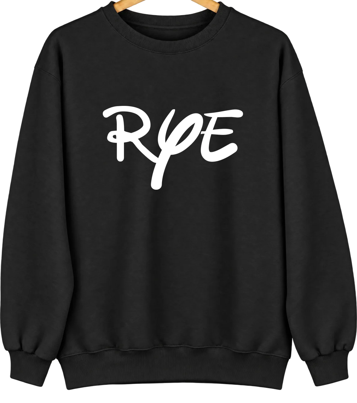 Rye, New York Hometown Crewneck — Black