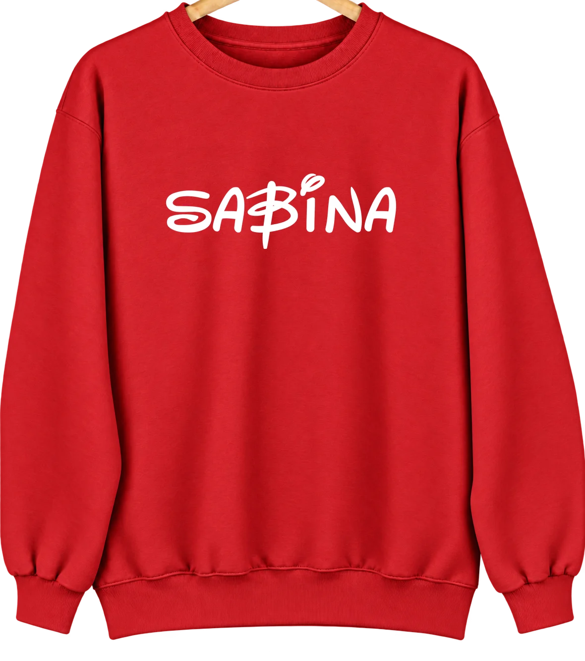 Sabina, Ohio Hometown Crewneck — Red