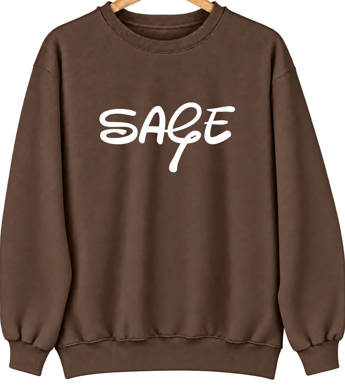 Sage, California Hometown Crewneck — Brown