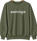 Savoonga, Alaska Hometown Crewneck — Military Green