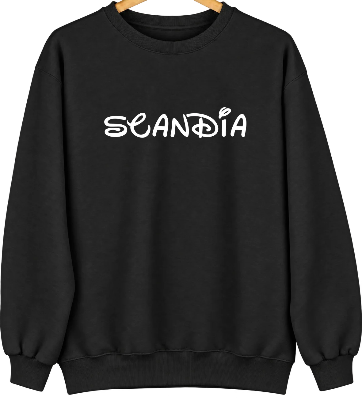 Scandia, Minnesota Hometown Crewneck — Black