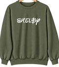 Shelby, Indiana Hometown Crewneck — Military Green