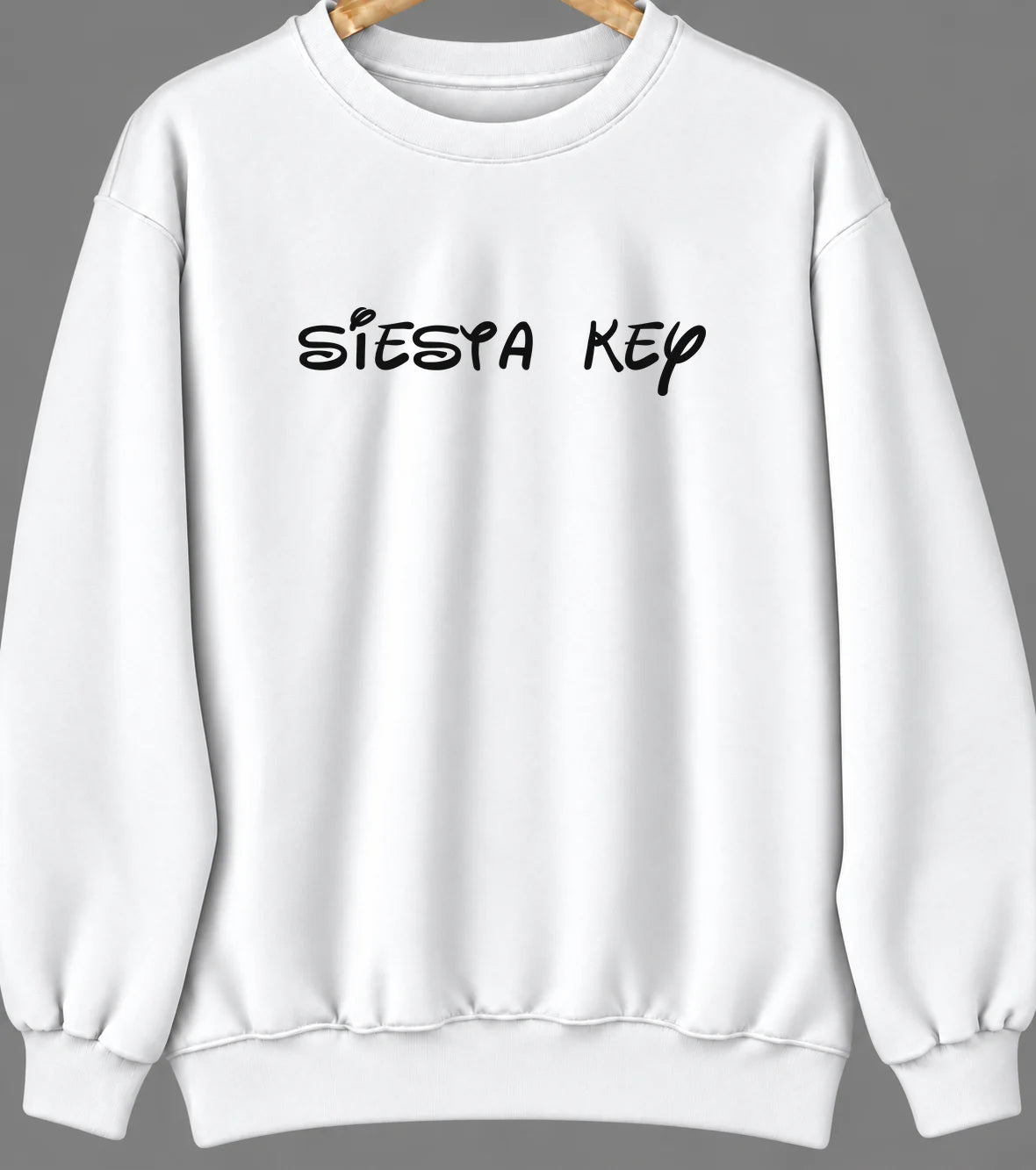 Siesta Key, Florida Hometown Crewneck — White