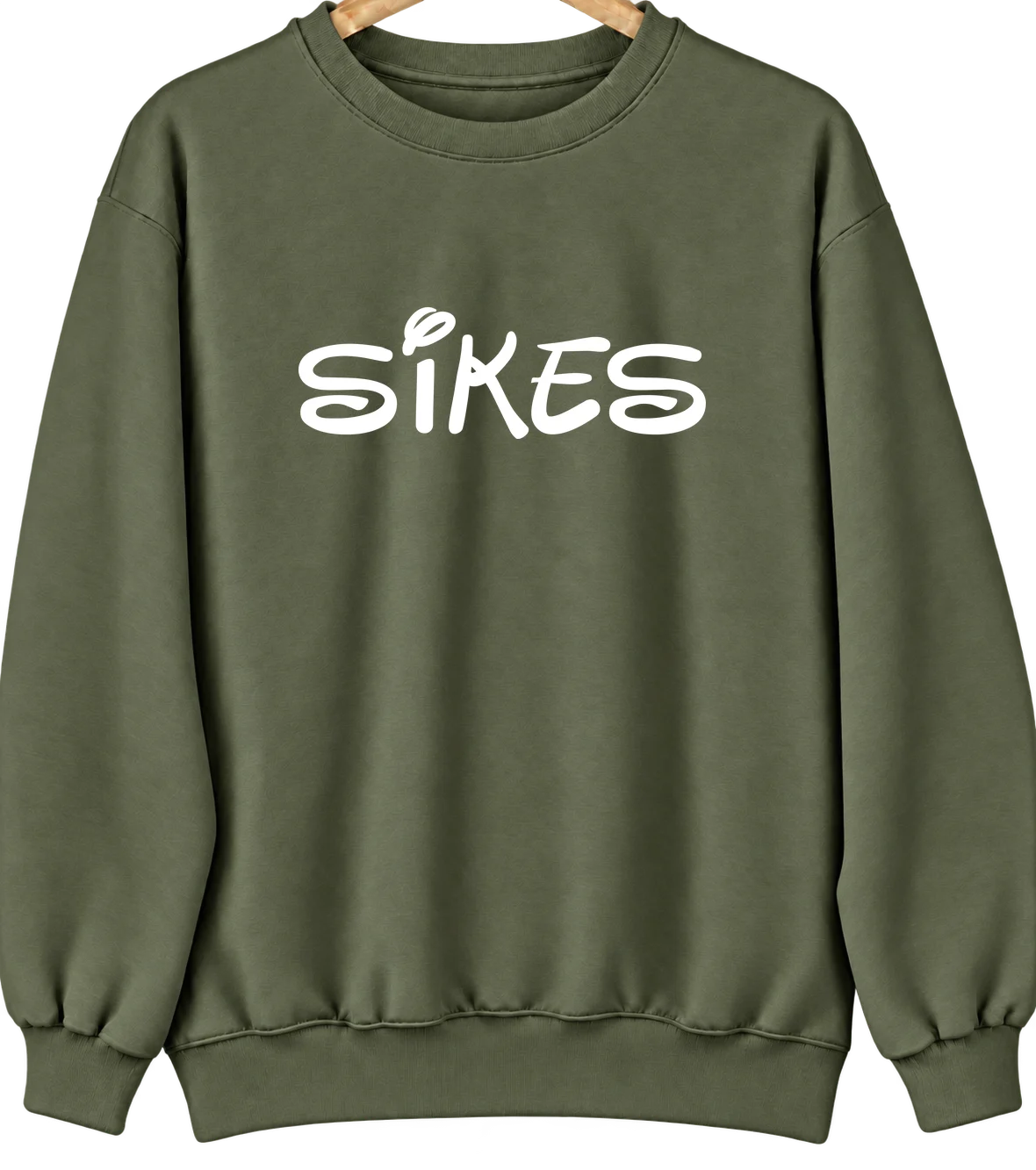 Sikes, Louisiana Hometown Crewneck — Military Green
