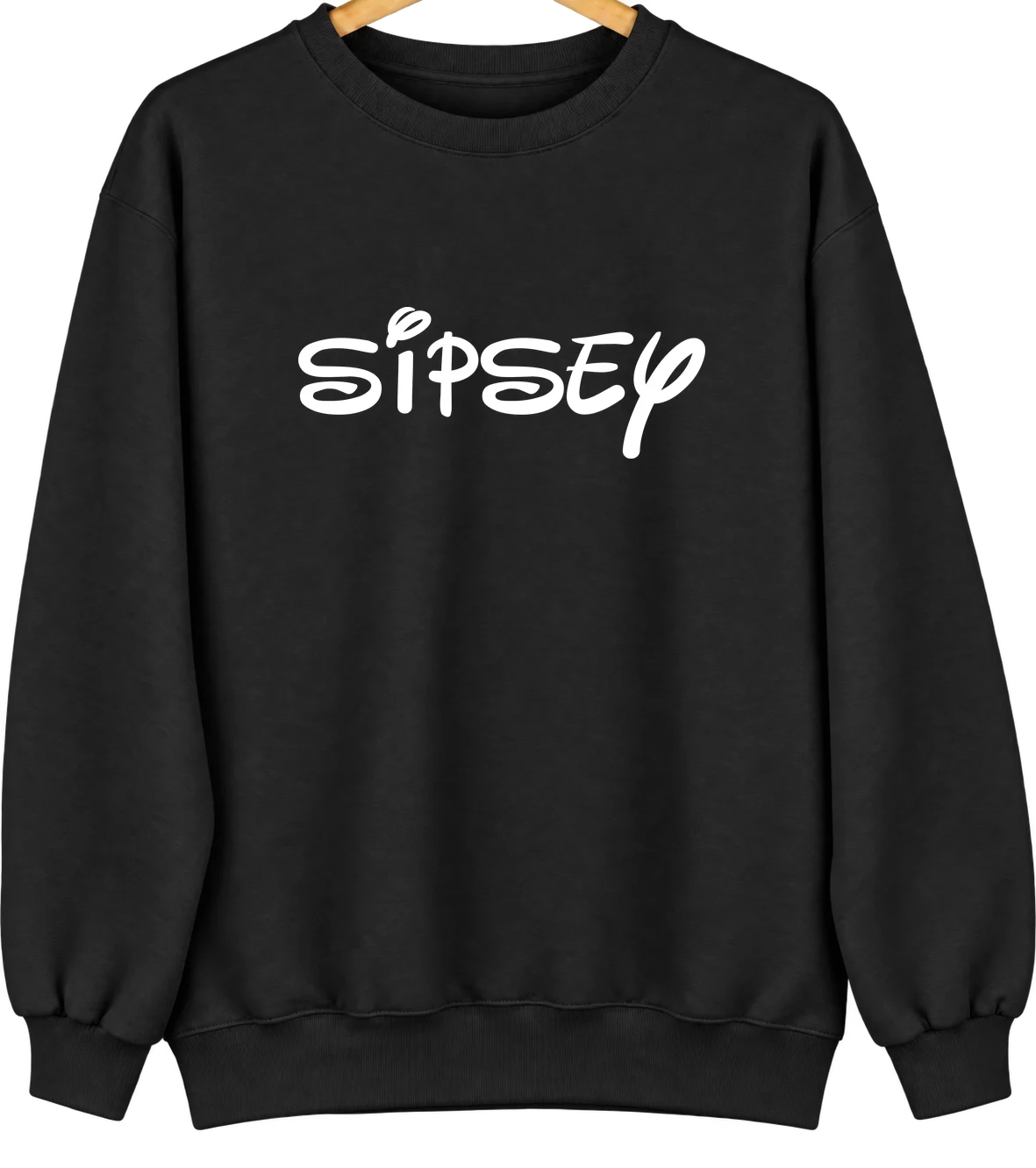 Sipsey, Alabama Hometown Crewneck — Black