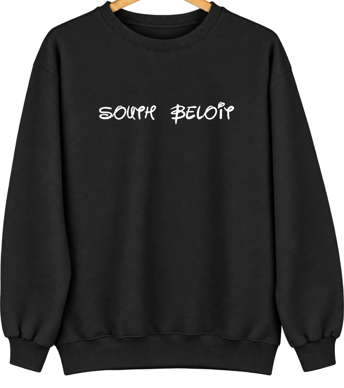 South Beloit, Illinois Hometown Crewneck — Black