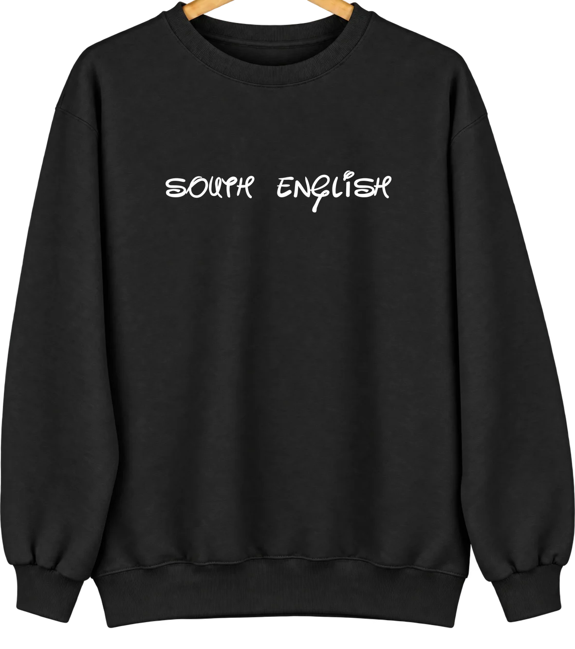 South English, Iowa Hometown Crewneck — Black