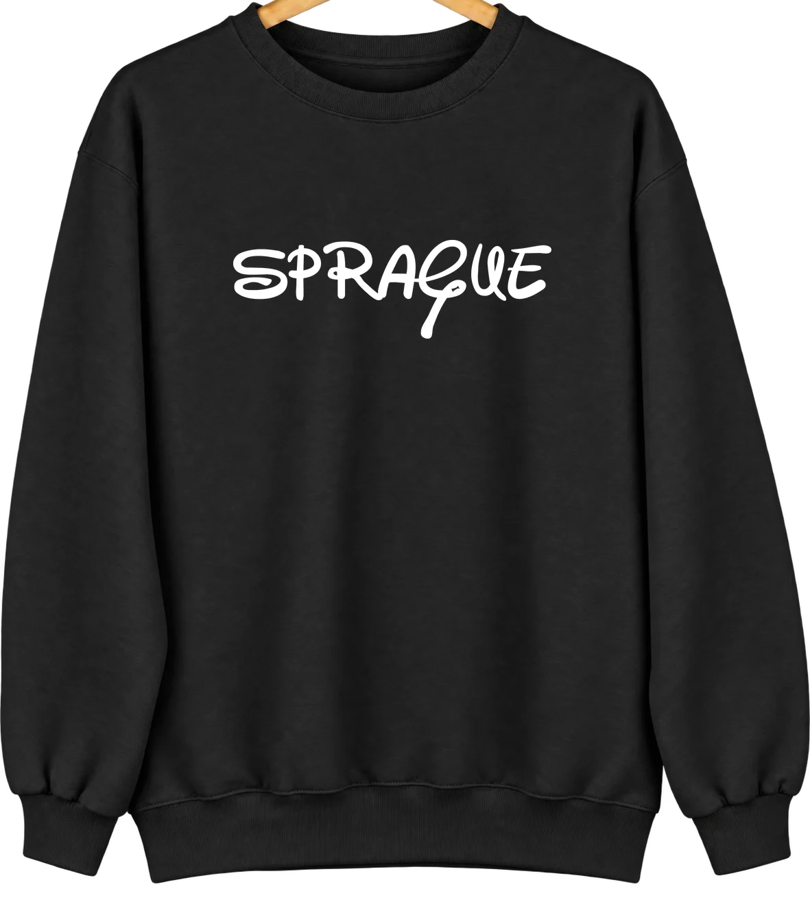 Sprague, West Virginia Hometown Crewneck — Black
