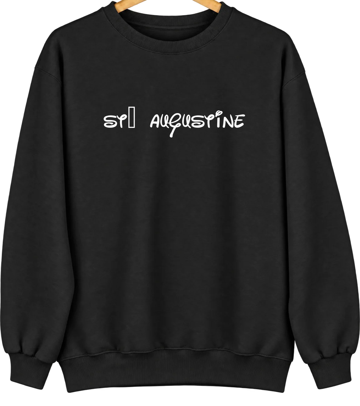 St. Augustine, Illinois Hometown Crewneck — Black