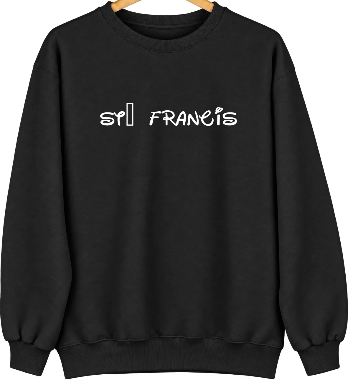 St. Francis, Arkansas Hometown Crewneck — Black