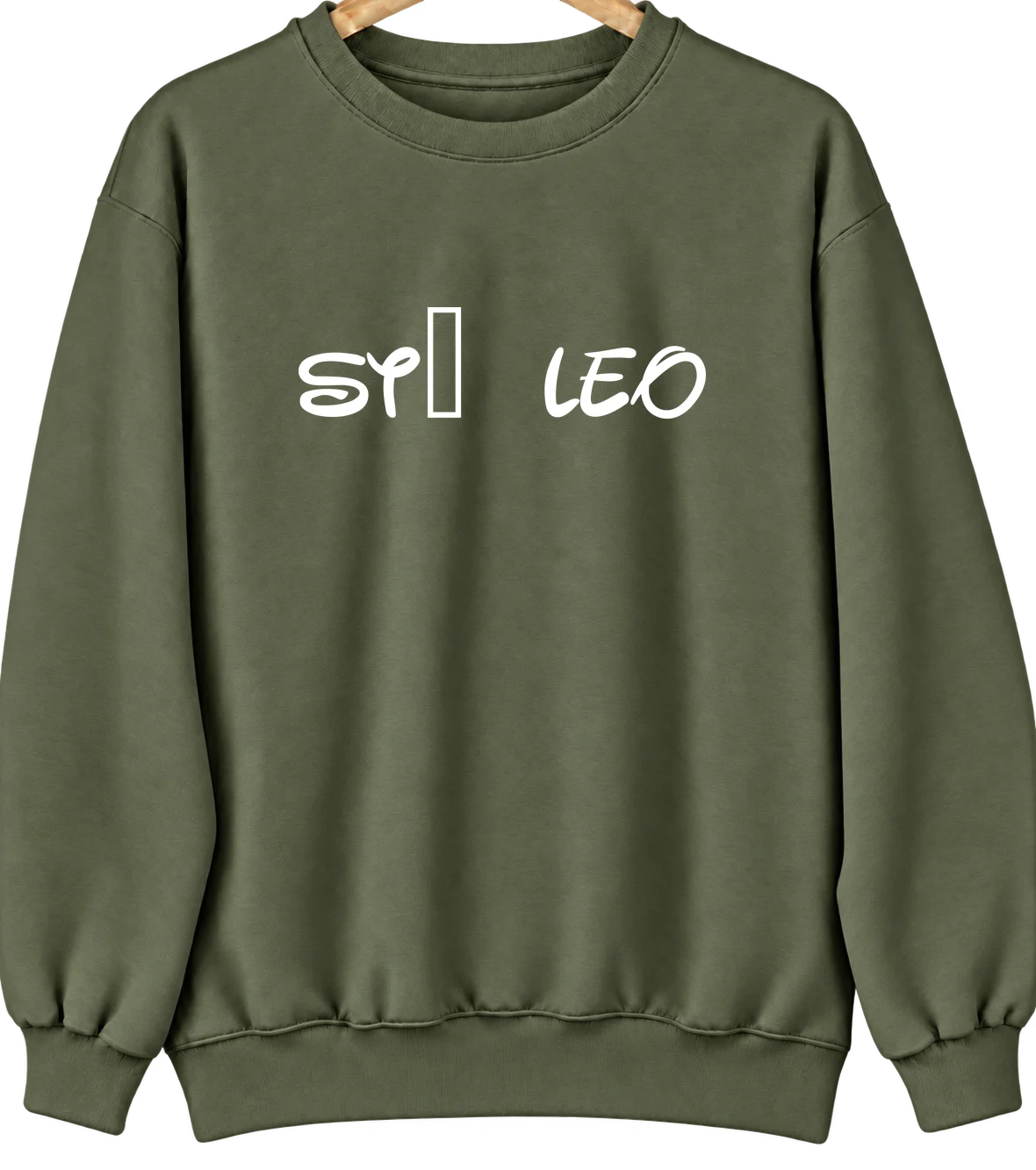 St. Leo, Minnesota Hometown Crewneck — Military Green