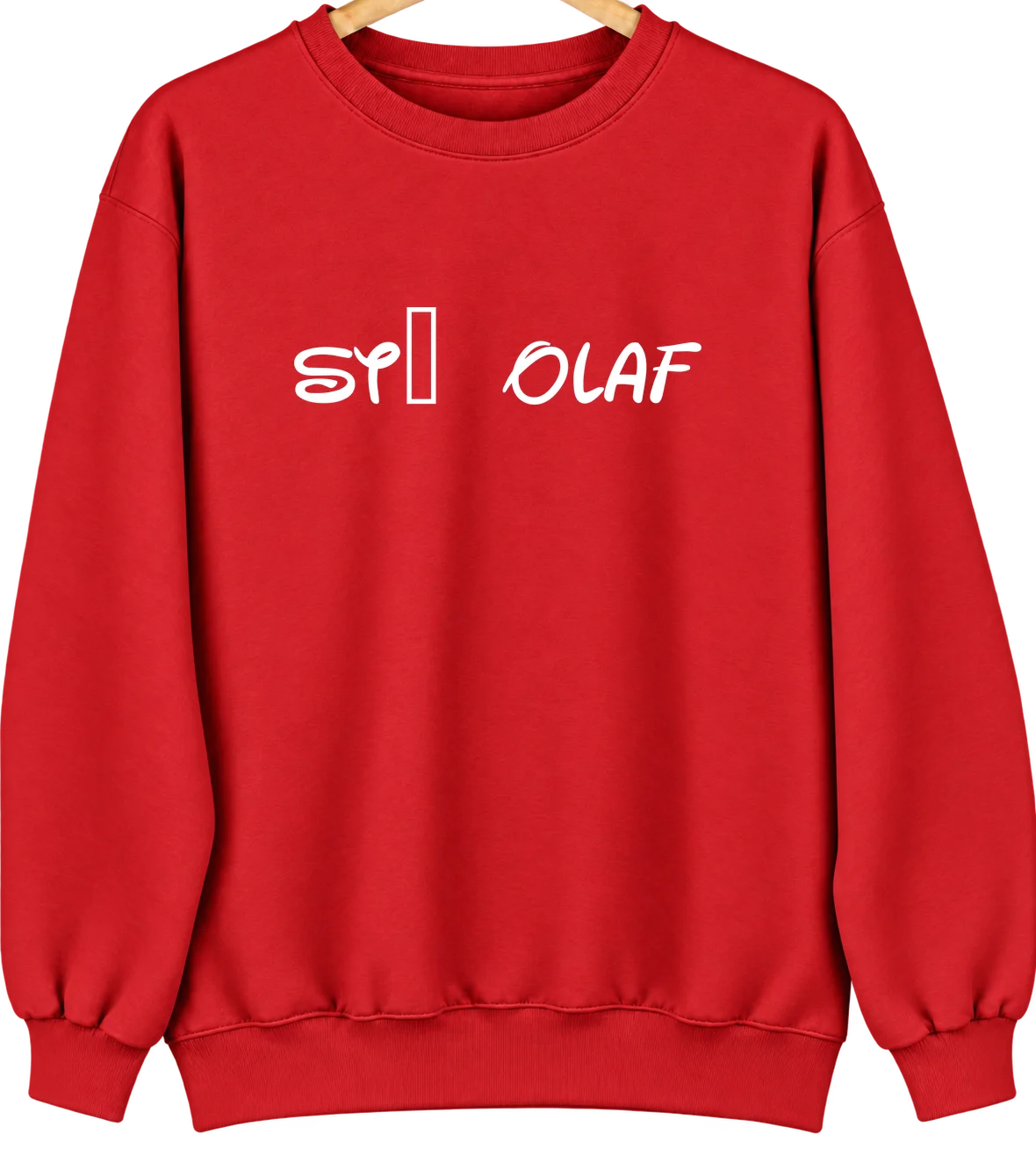 St. Olaf, Iowa Hometown Crewneck — Red