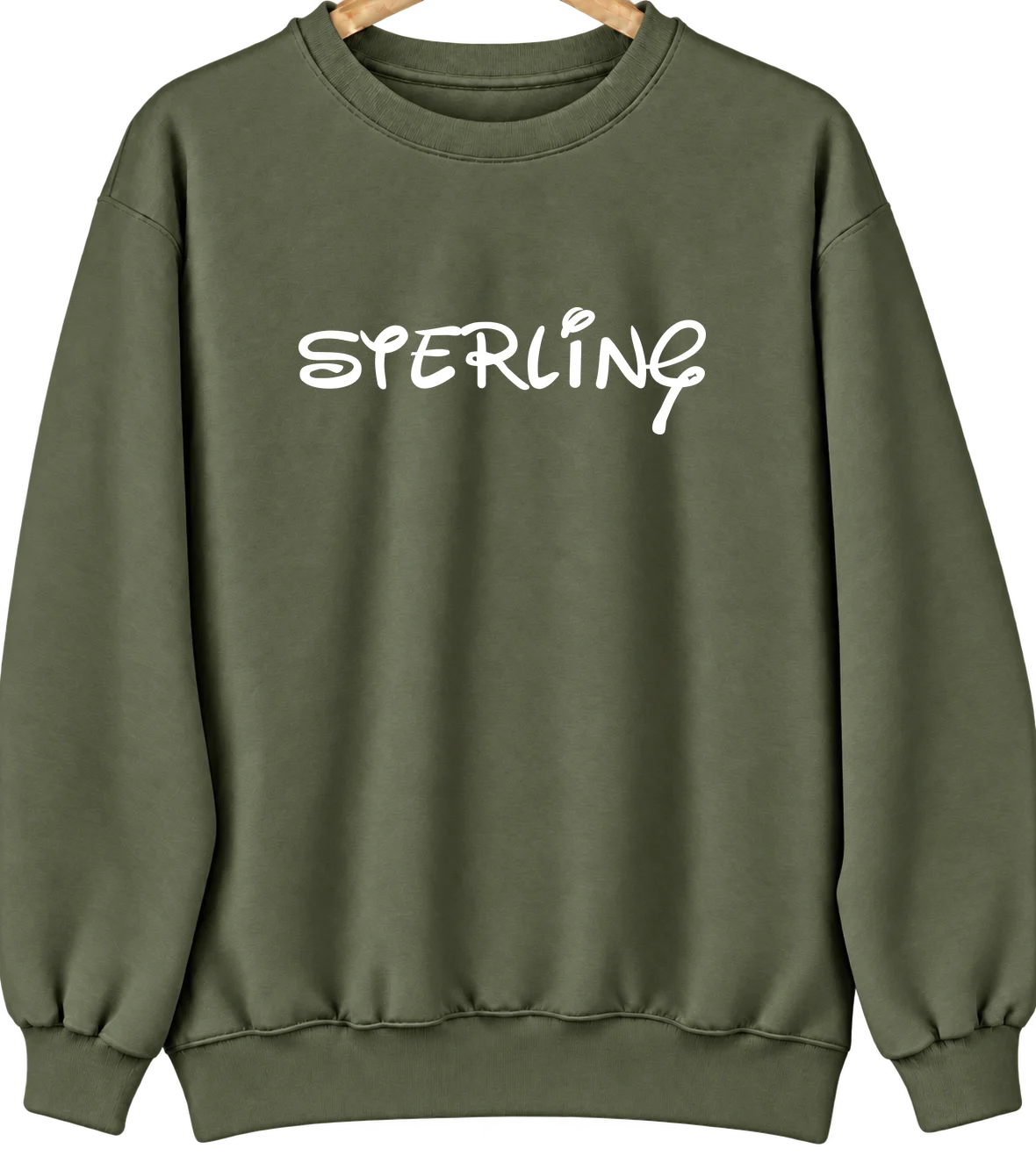 Sterling, Ohio Hometown Crewneck — Military Green