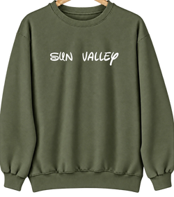 Sun Valley, Nevada Hometown Crewneck — Military Green