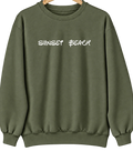Sunset Beach, North Carolina Hometown Crewneck — Military Green
