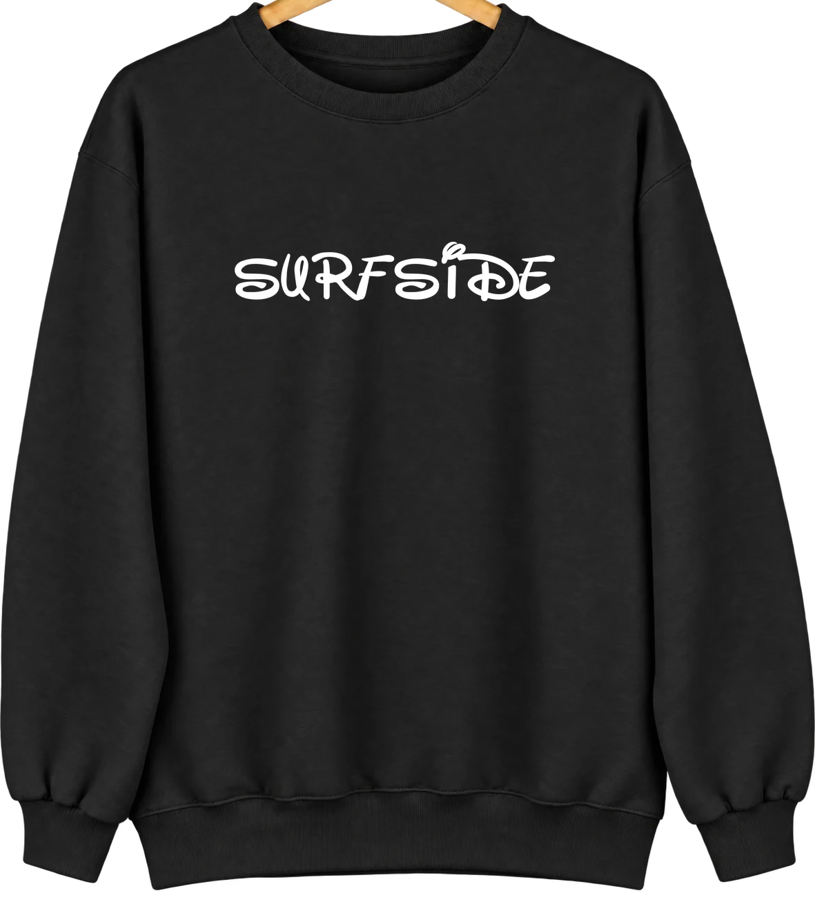 Surfside, Florida Hometown Crewneck — Black