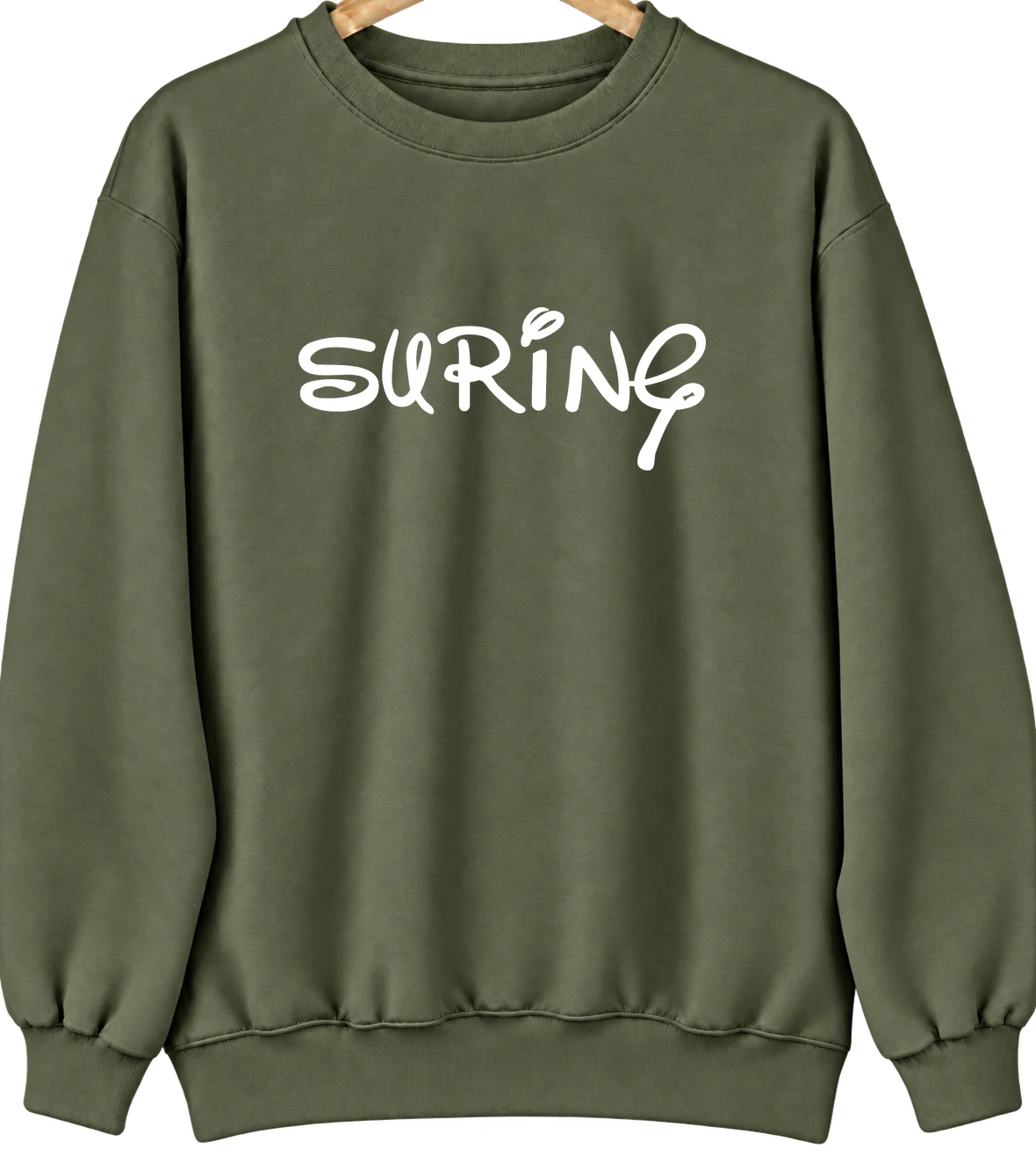 Suring, Wisconsin Hometown Crewneck — Military Green