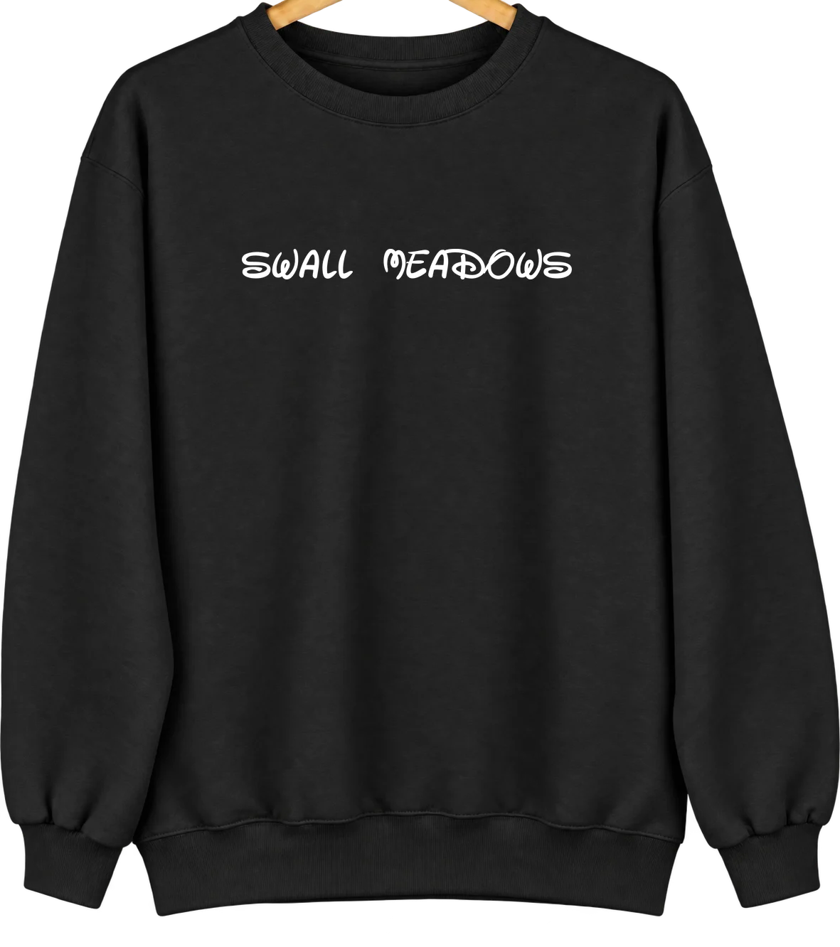 Swall Meadows, California Hometown Crewneck — Black