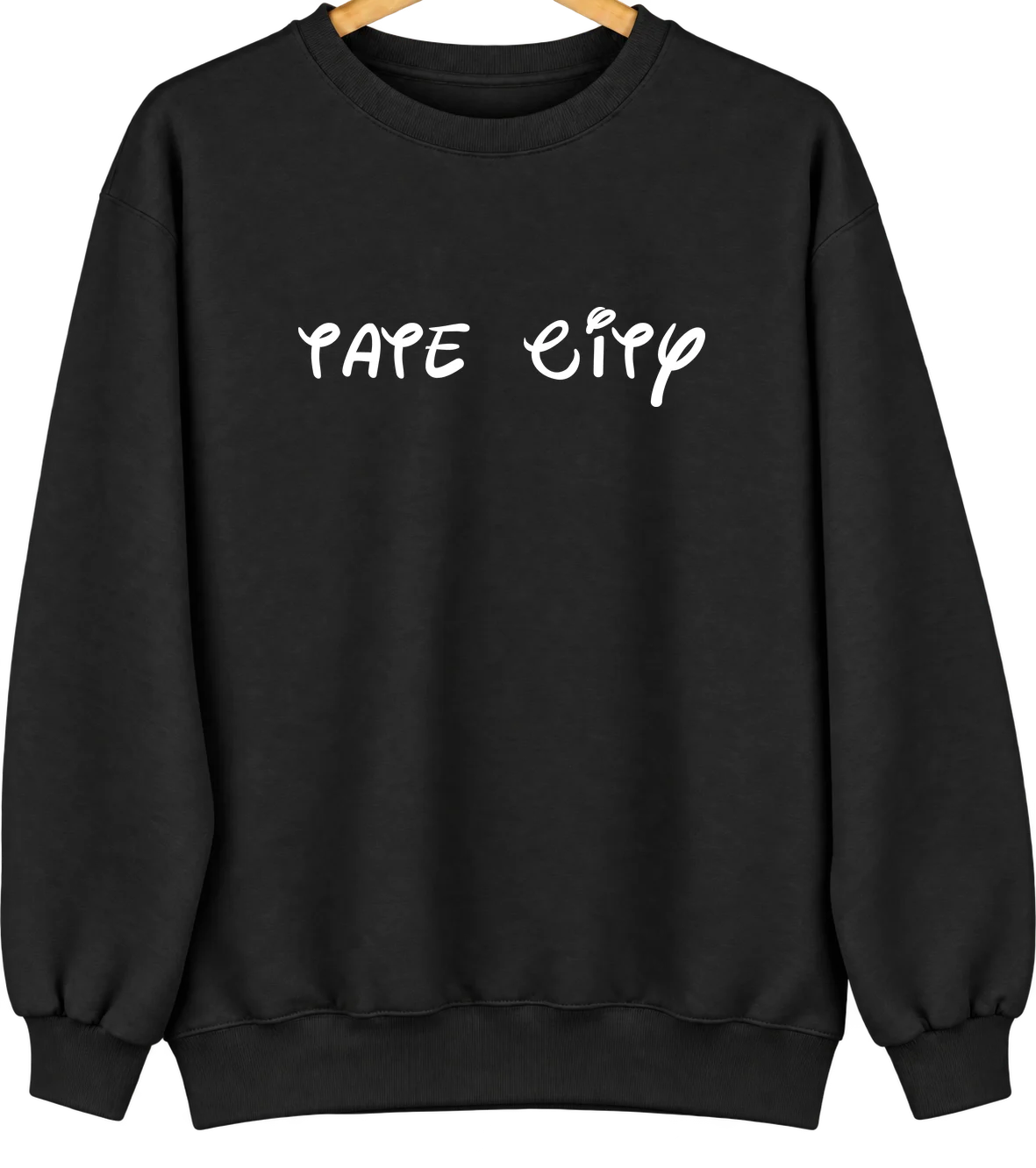 Tate City, Georgia Hometown Crewneck — Black