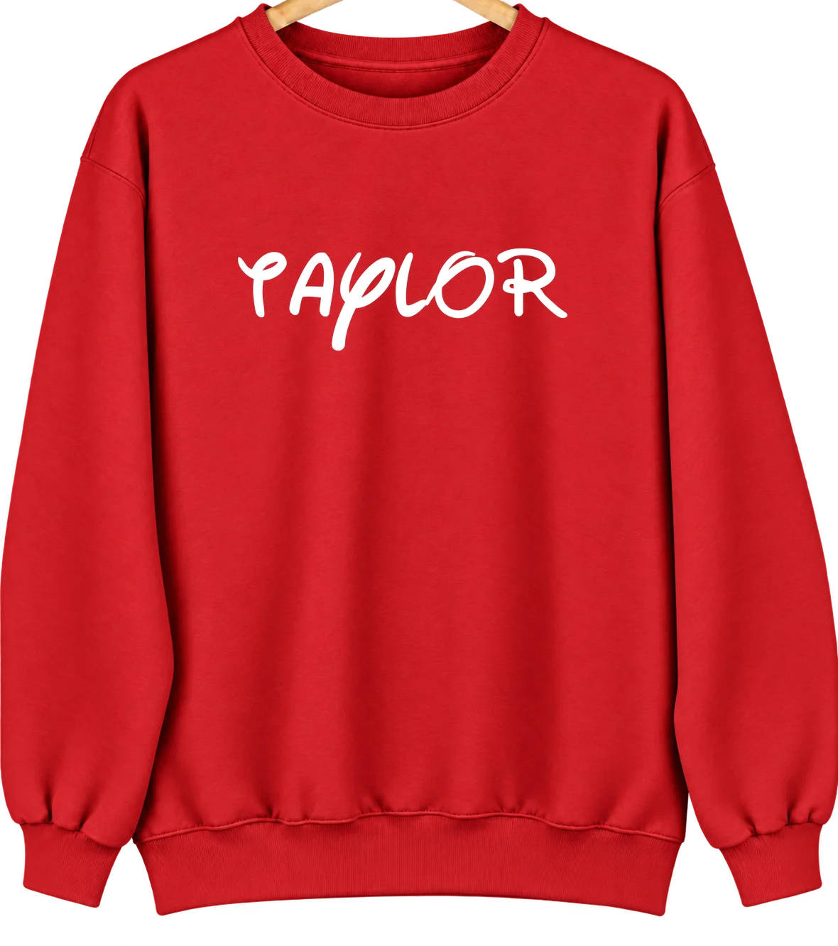 Taylor, Alabama Hometown Crewneck — Red