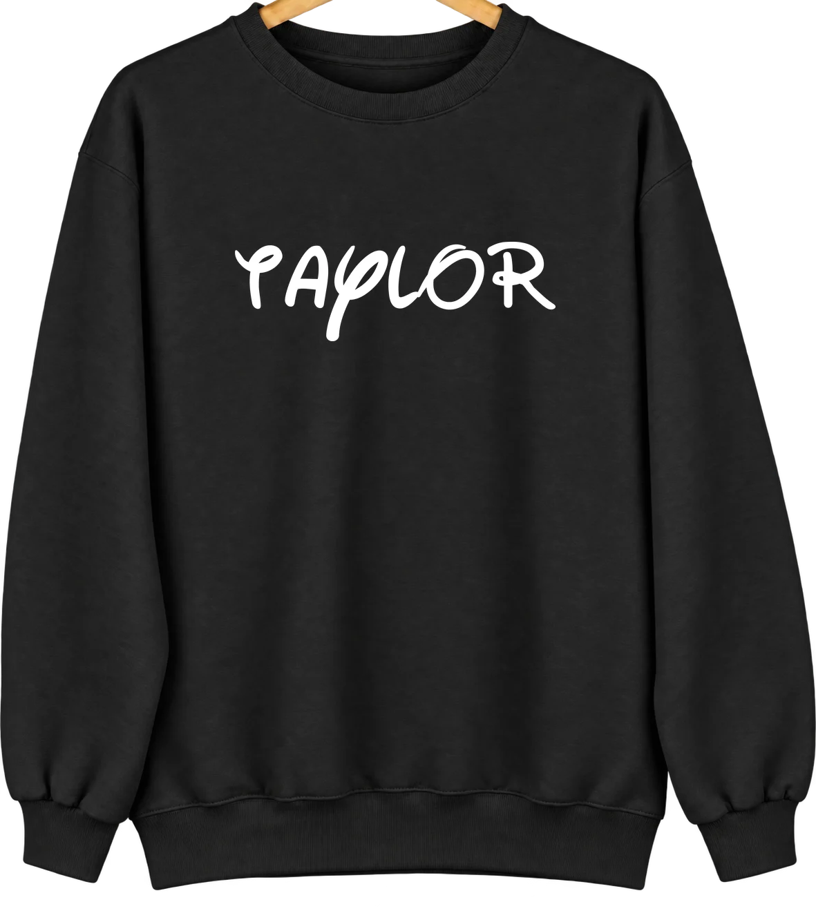 Taylor, Mississippi Hometown Crewneck — Black