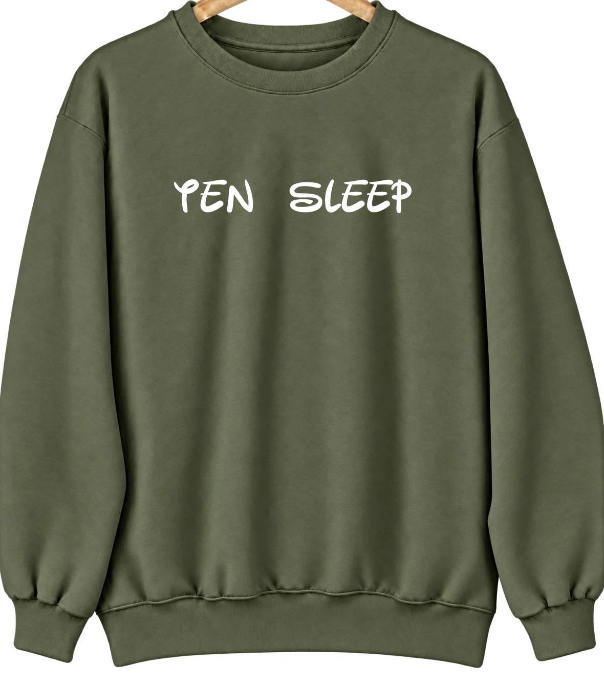 Ten Sleep, Wyoming Hometown Crewneck — Military Green