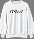 Texanna, Oklahoma Hometown Crewneck — White