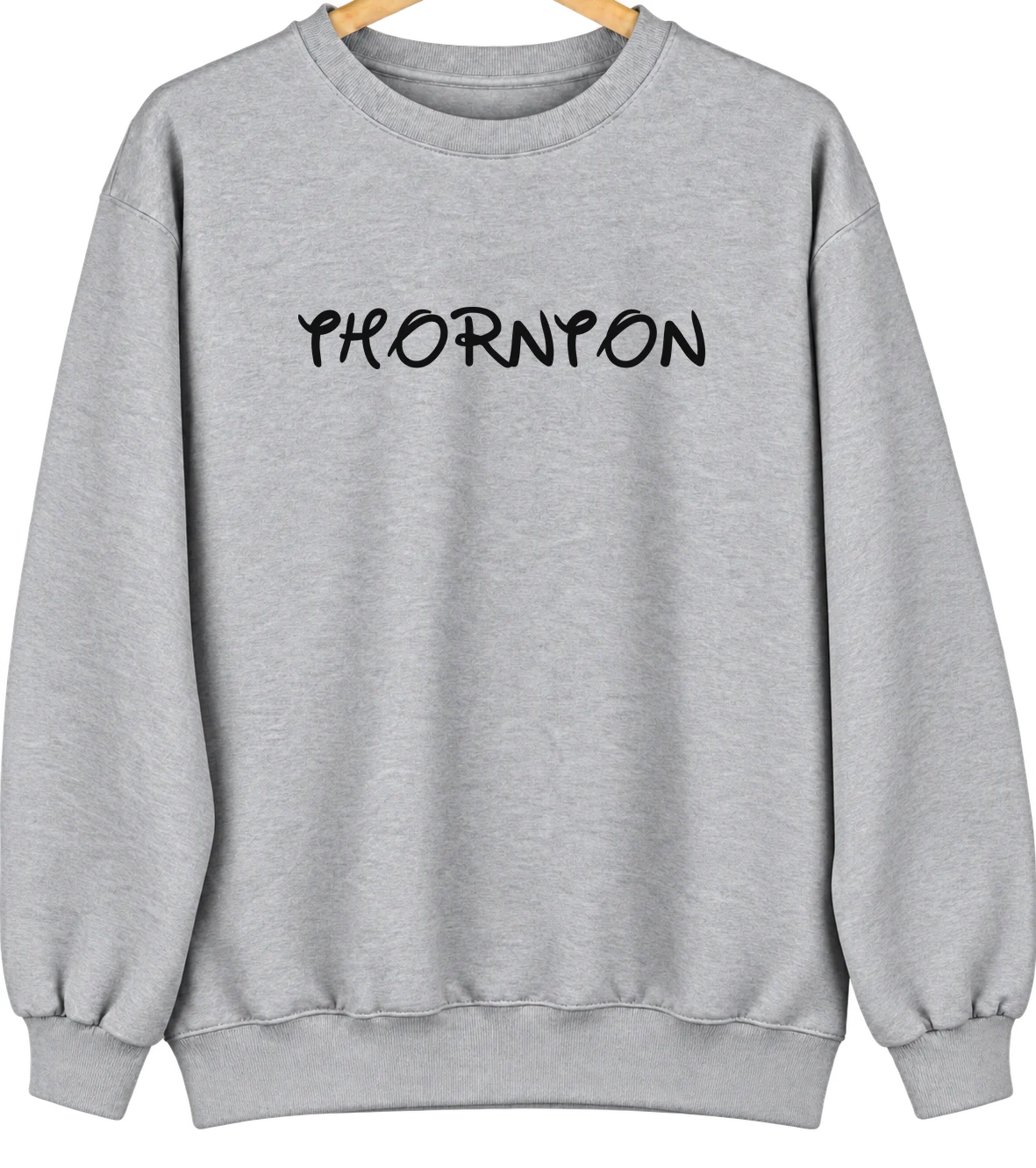 Thornton, California Hometown Crewneck — Sport Grey