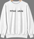 Three Lakes, Washington Hometown Crewneck — White