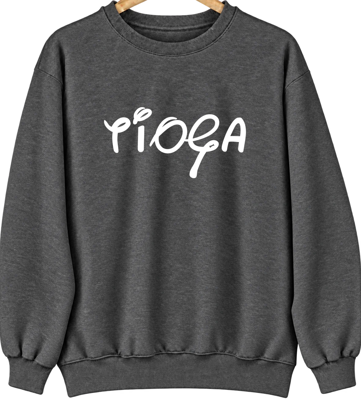 Tioga, North Dakota Hometown Crewneck — Dark Heather