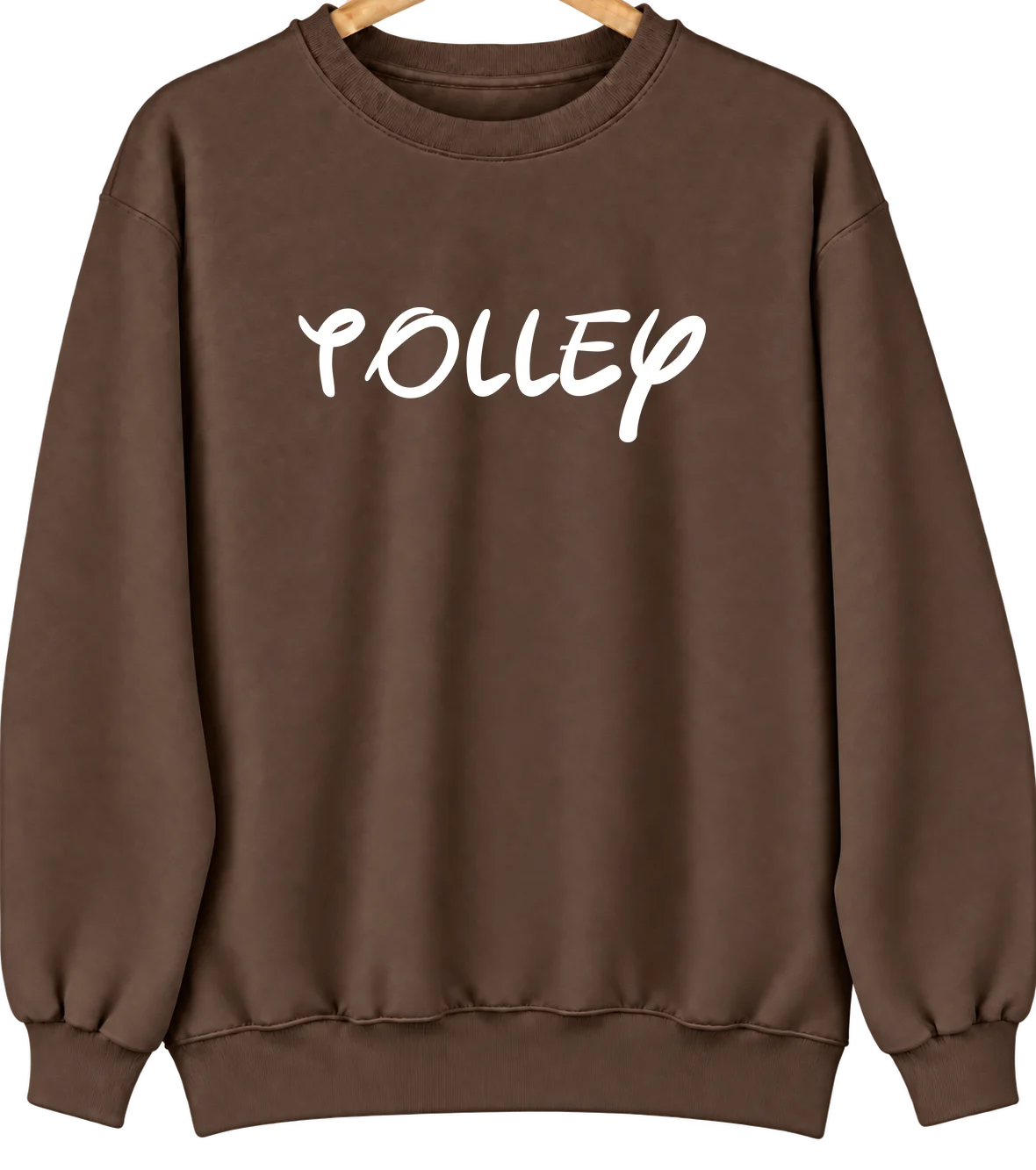 Tolley, North Dakota Hometown Crewneck — Brown