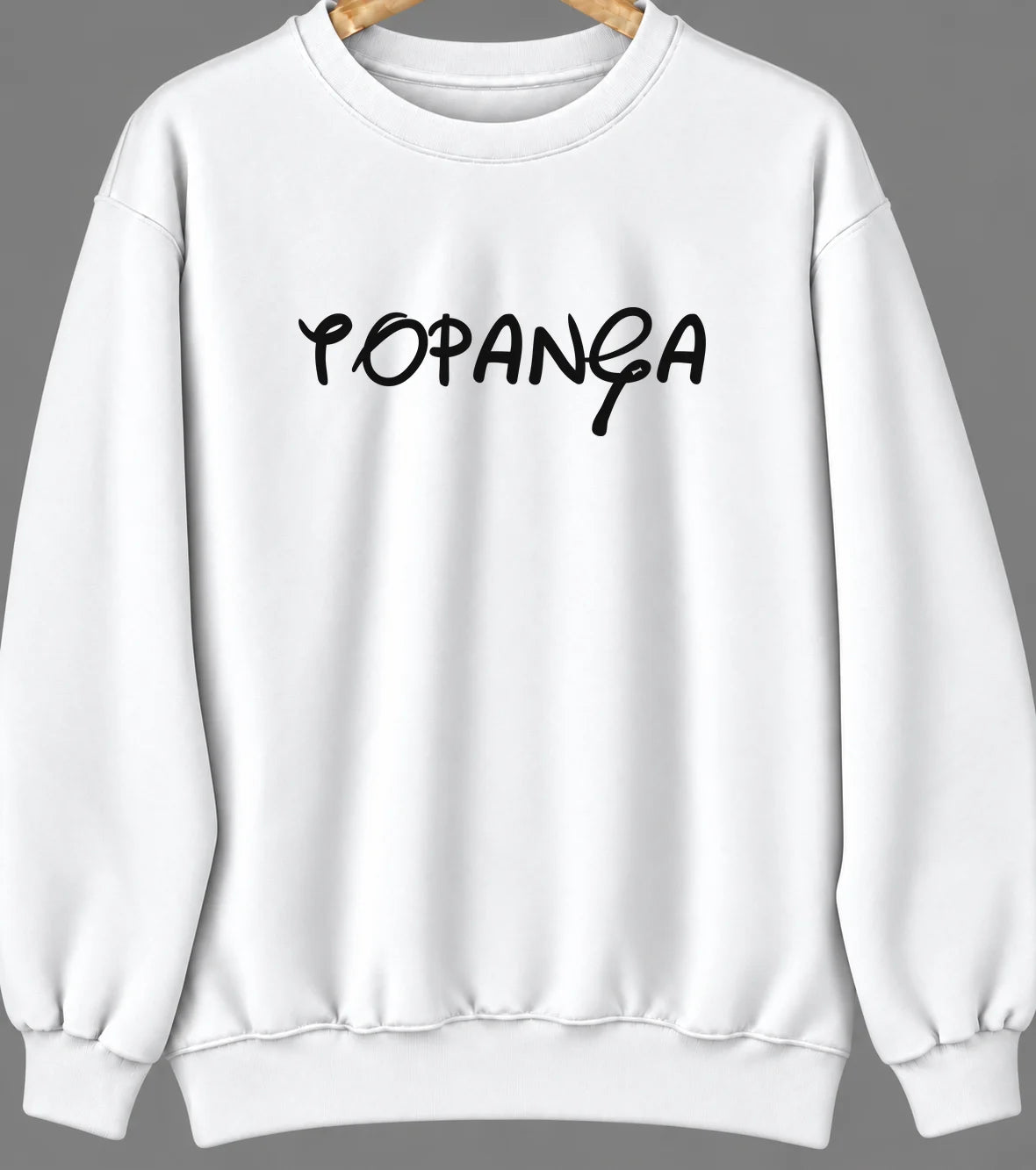 Topanga, California Hometown Crewneck — White