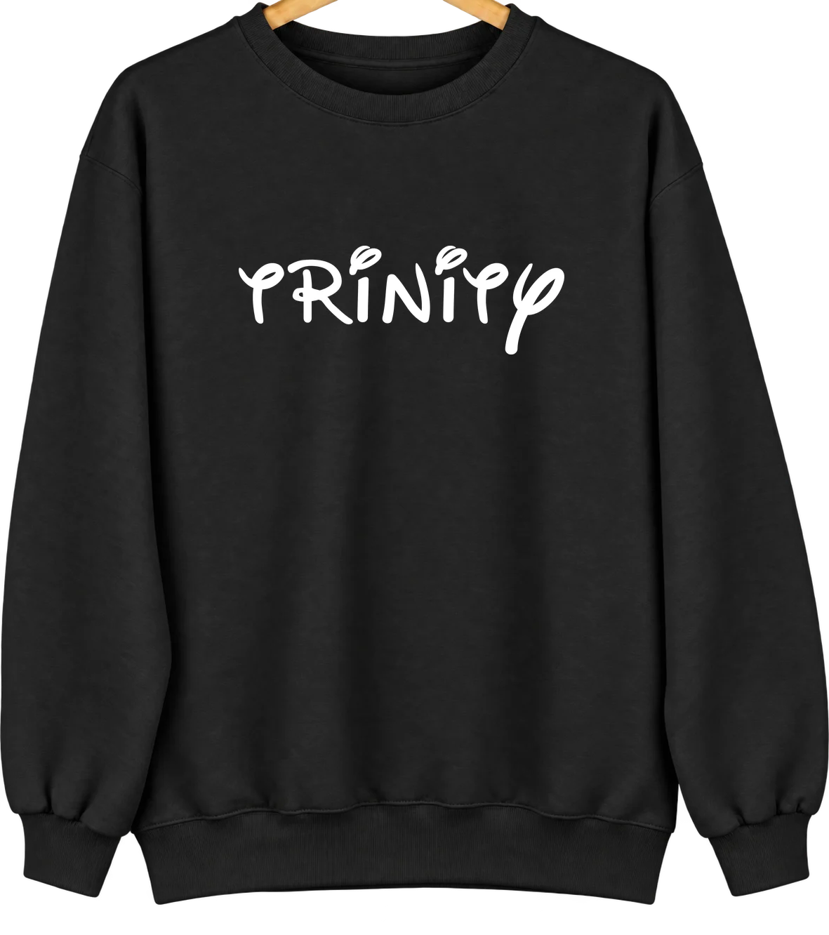 Trinity, North Carolina Hometown Crewneck — Black
