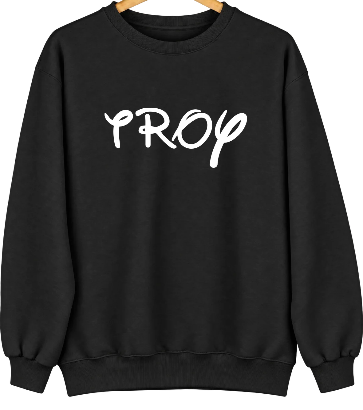 Troy, Idaho Hometown Crewneck — Black