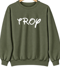 Troy, Illinois Hometown Crewneck — Military Green