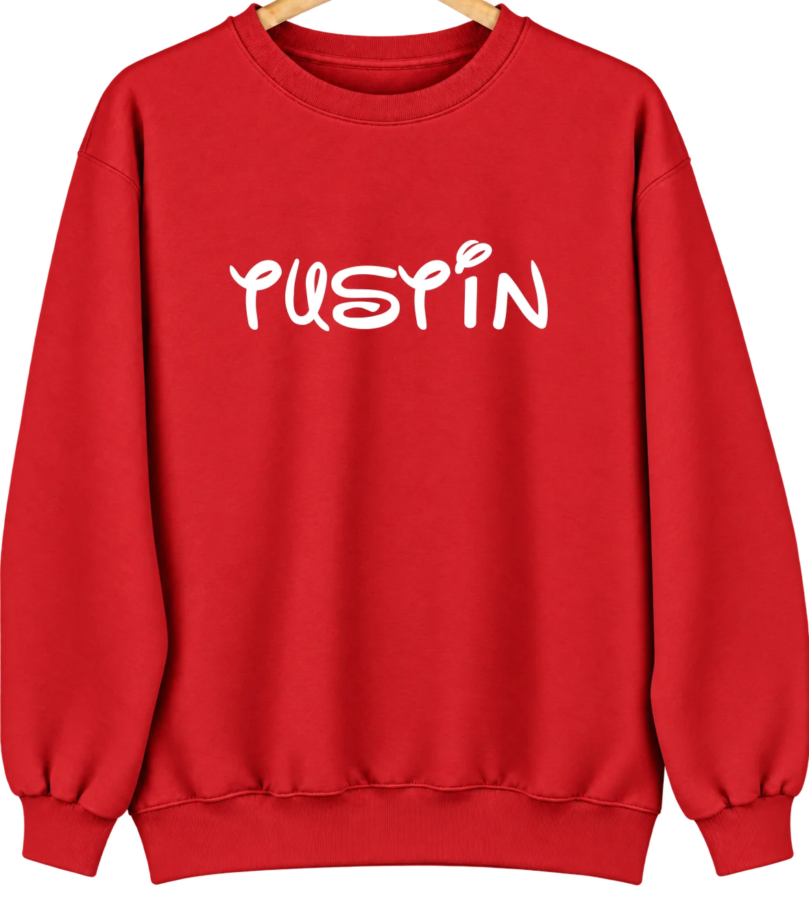 Tustin, Wisconsin Hometown Crewneck — Red