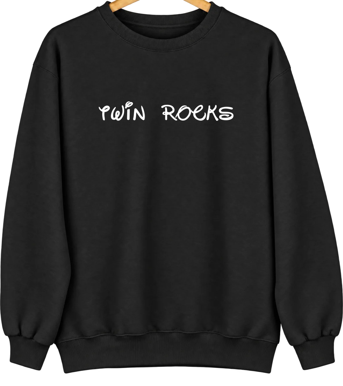 Twin Rocks, Pennsylvania Hometown Crewneck — Black