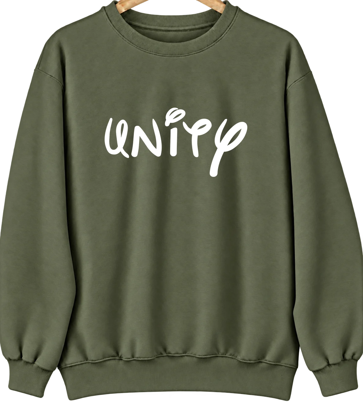 Unity, Maine Hometown Crewneck — Military Green