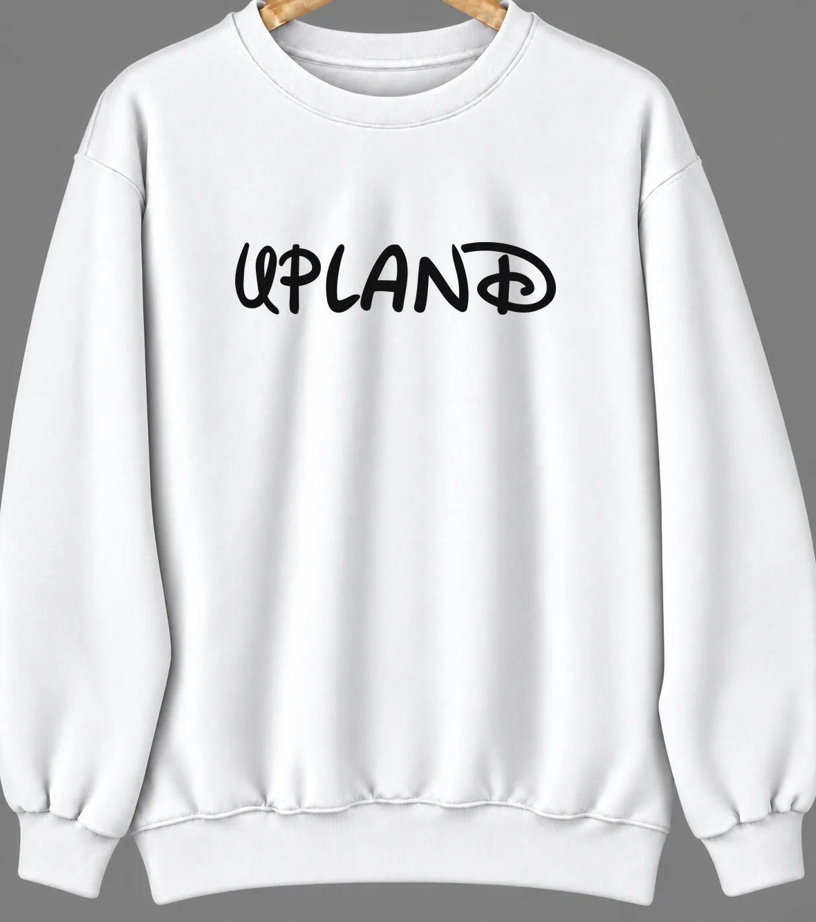 Upland, Nebraska Hometown Crewneck — White