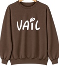 Vail, Iowa Hometown Crewneck — Brown