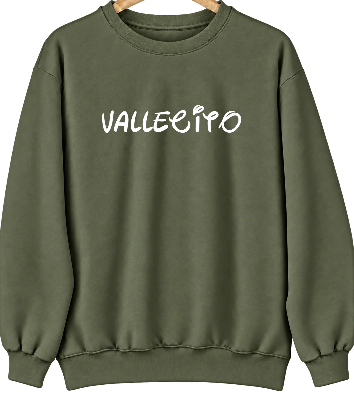 Vallecito, California Hometown Crewneck — Military Green