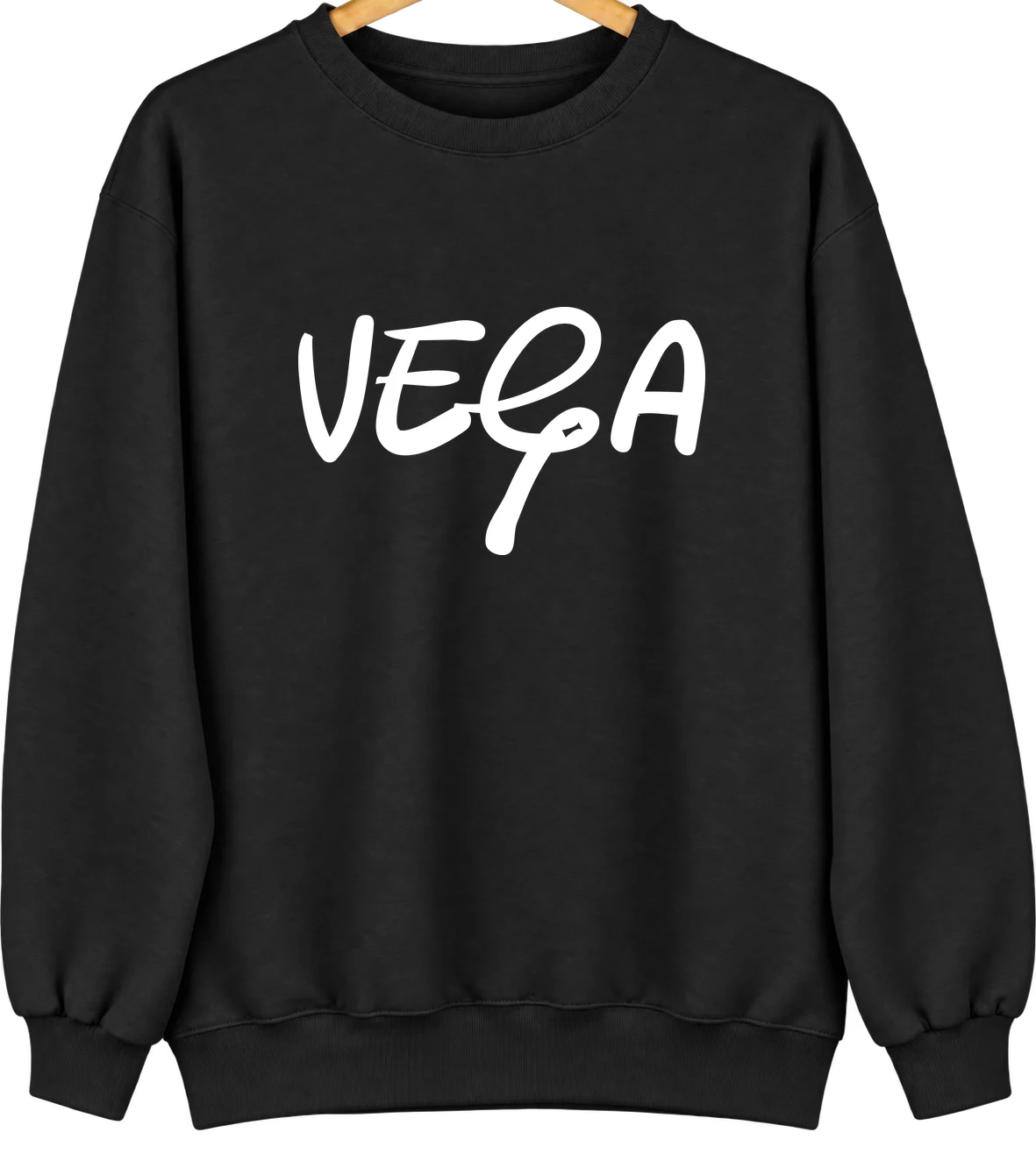 Vega, Texas Hometown Crewneck — Black