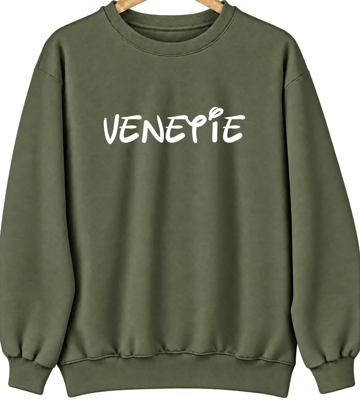 Venetie, Alaska Hometown Crewneck — Military Green