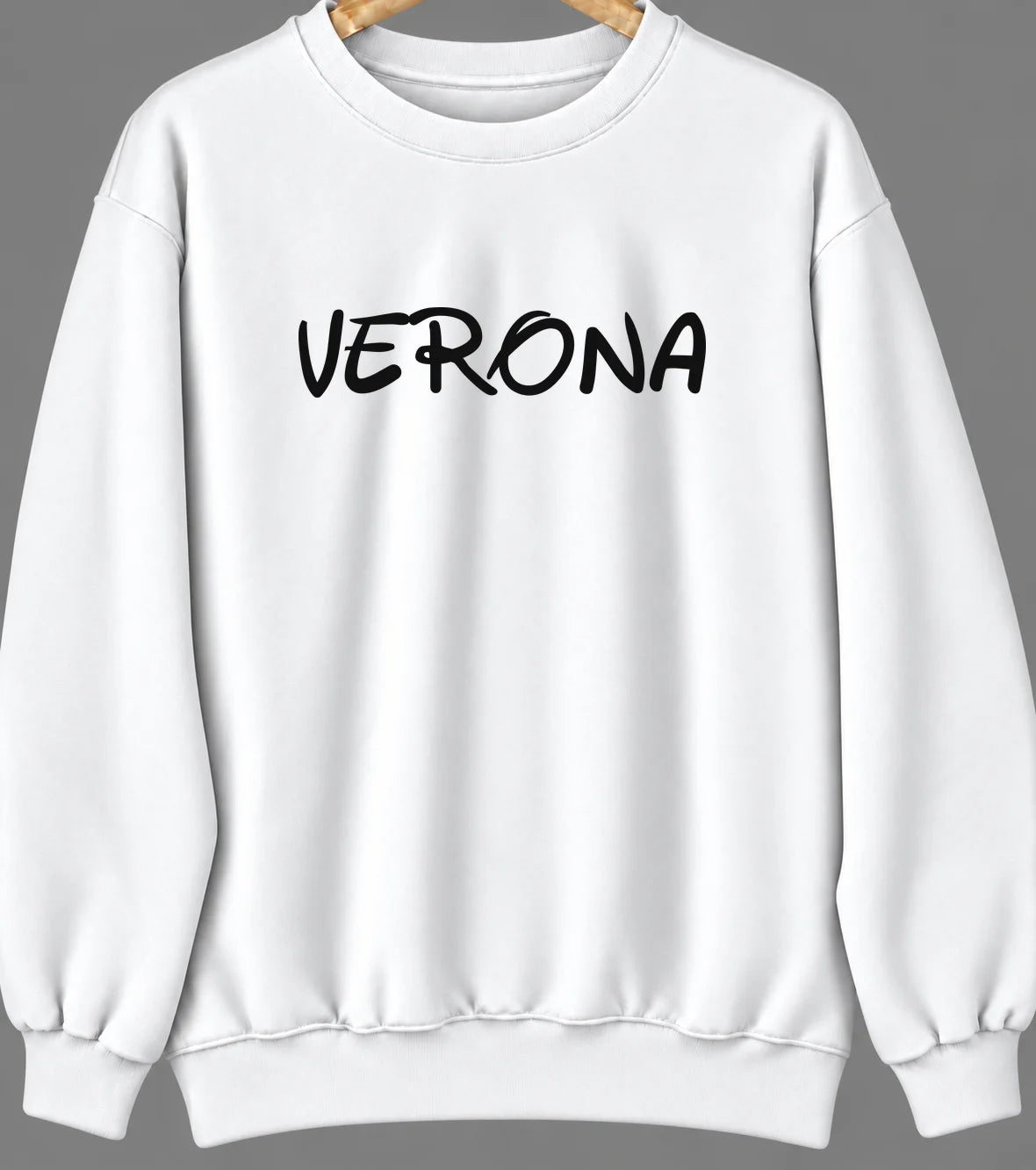 Verona, New York Hometown Crewneck — White
