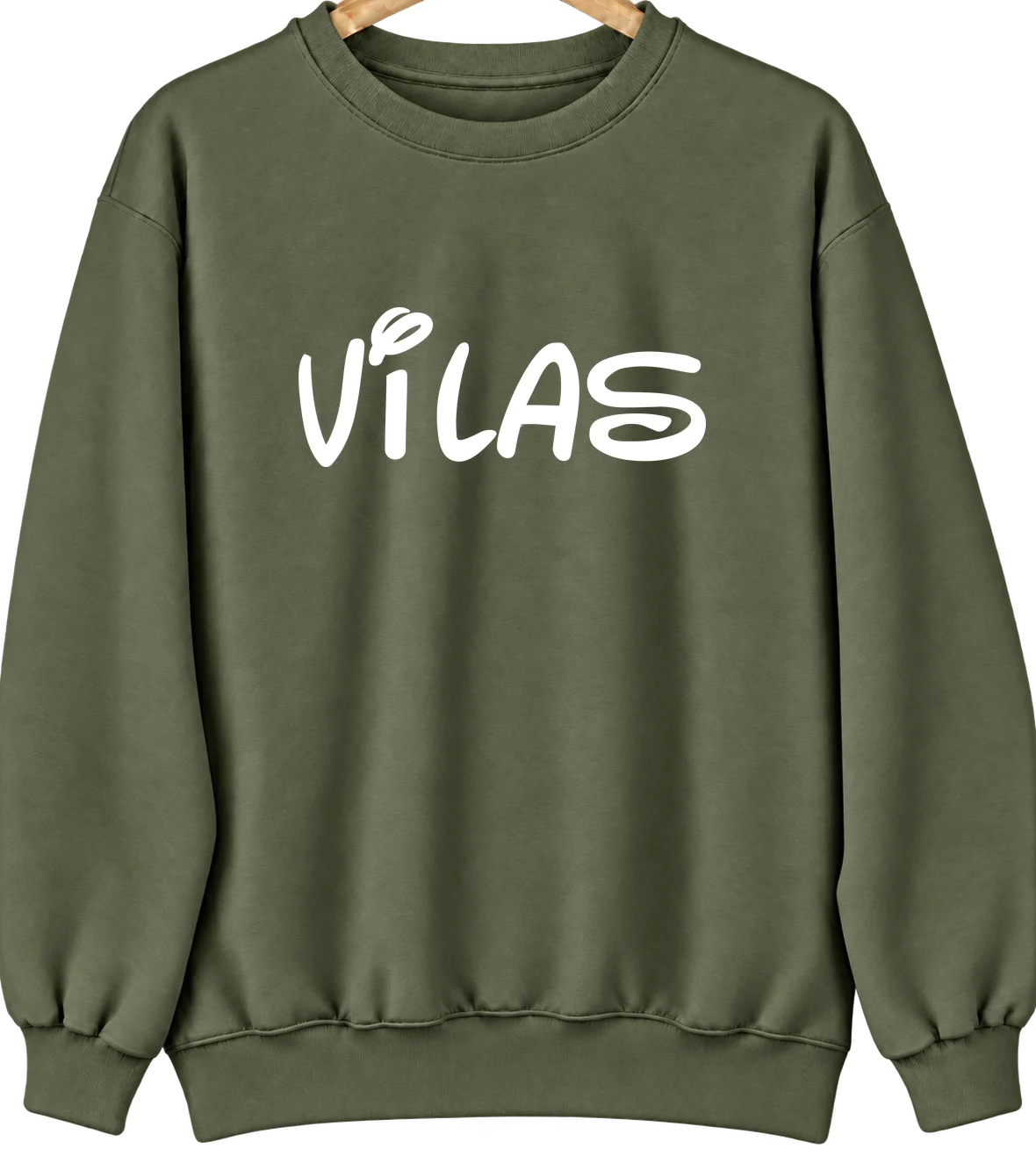 Vilas, South Dakota Hometown Crewneck — Military Green