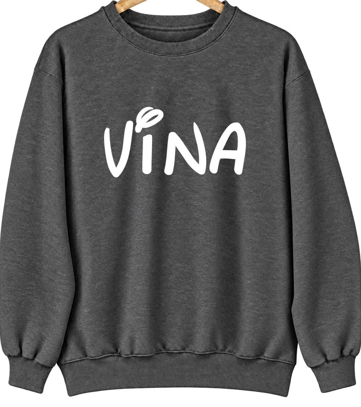 Vina, California Hometown Crewneck — Dark Heather