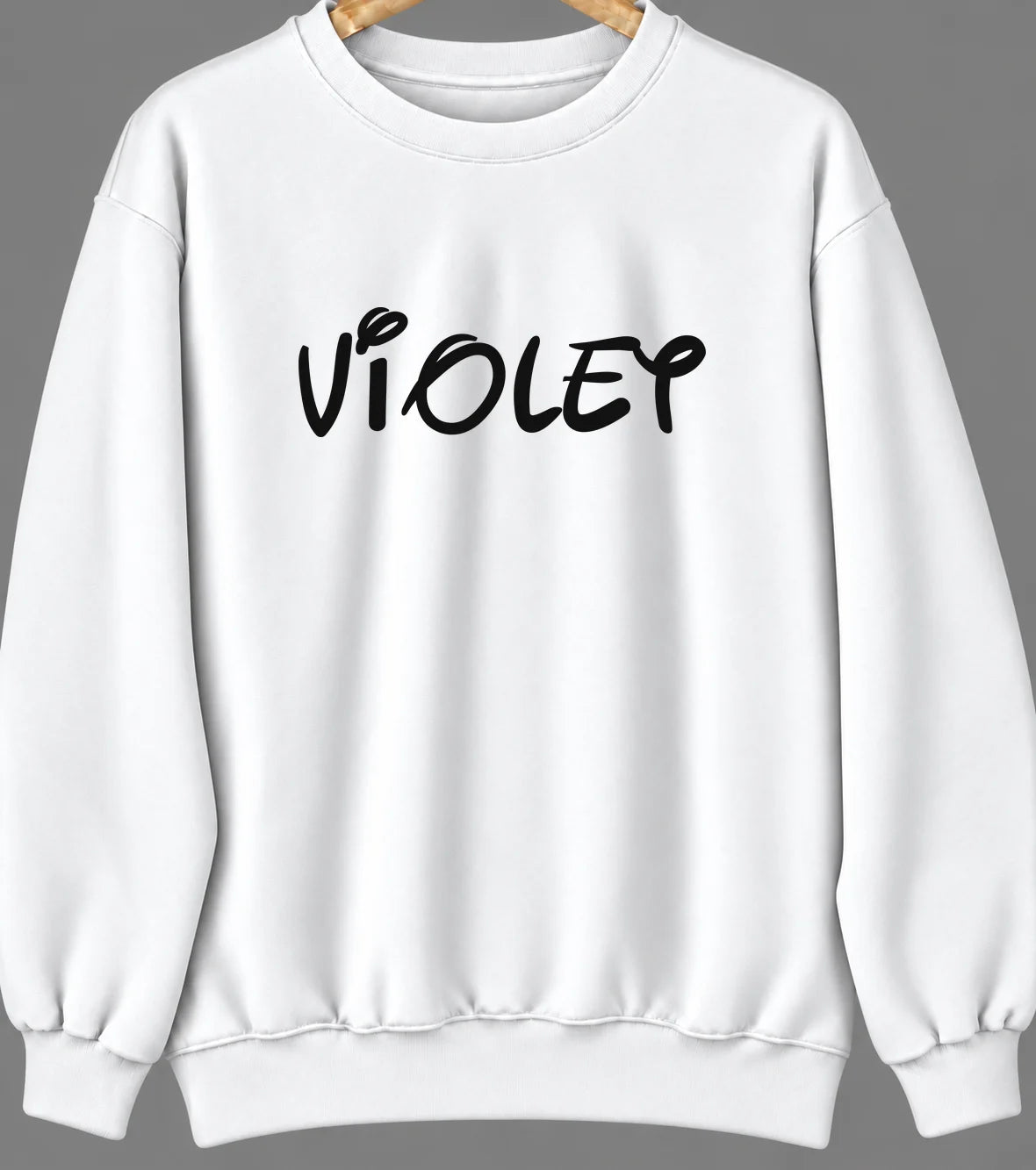 Violet, Louisiana Hometown Crewneck — White