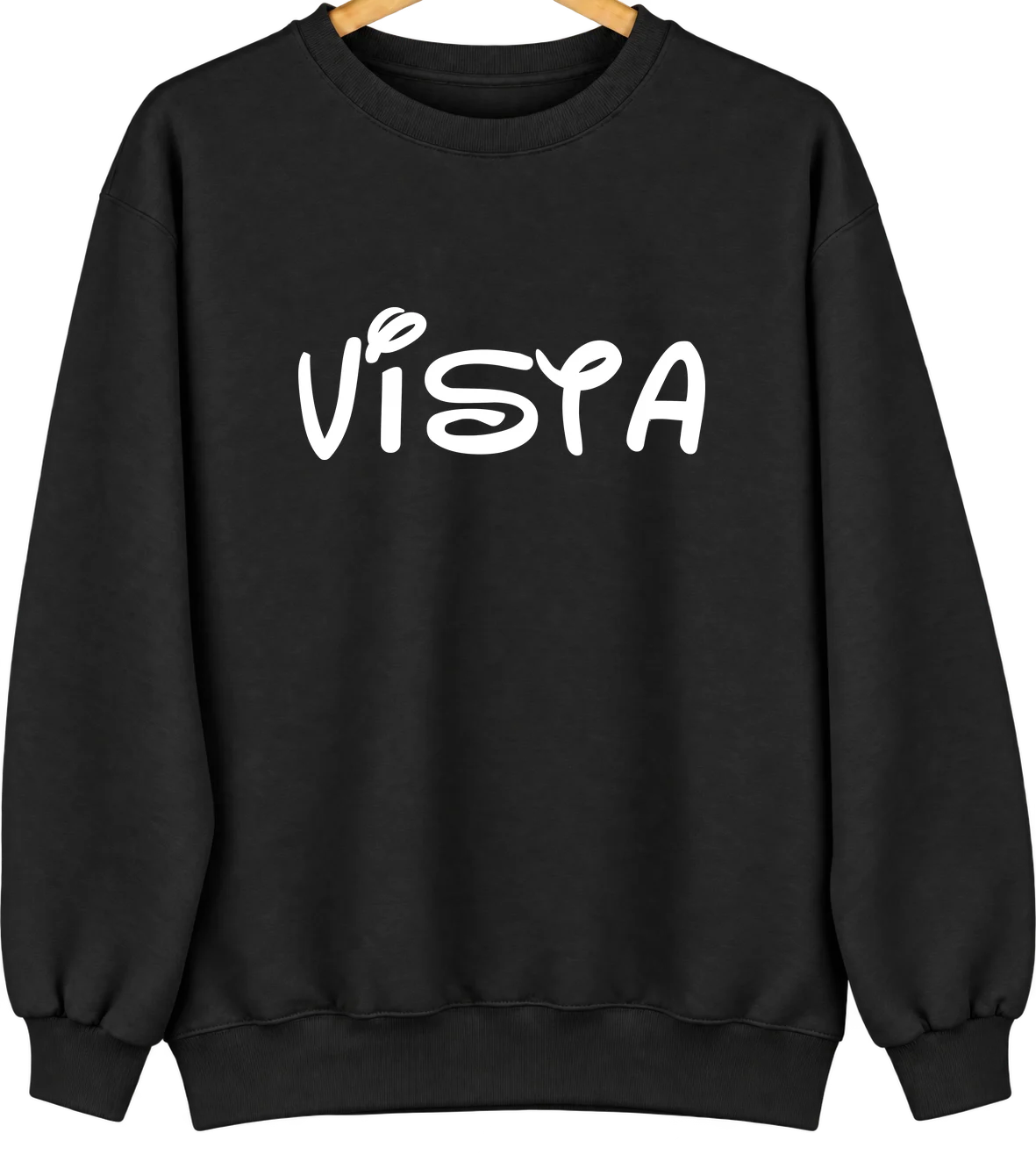 Vista, Missouri Hometown Crewneck — Black