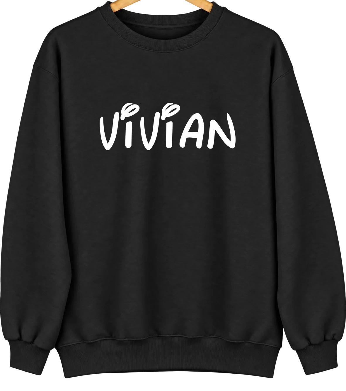 Vivian, West Virginia Hometown Crewneck — Black
