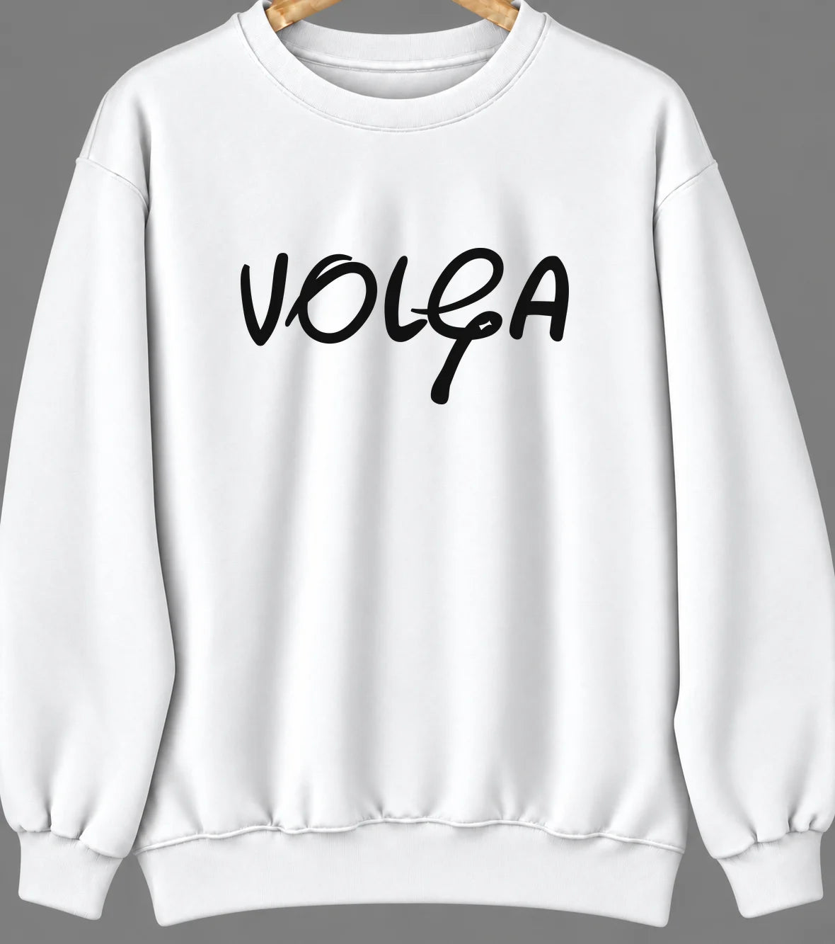 Volga, South Dakota Hometown Crewneck — White